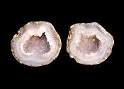 AGATE GEODE PAIR.   SP12159POL