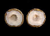 AGATE GEODE PAIR.   SP12160POL