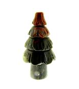 GEMSTONE CHRISTMAS TREE CARVING IN DRAGON'S BLOOD JASPER.   SP12968POL