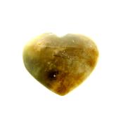 GREY/ PEACH MOONSTONE HEART.   SP13057POL