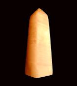 GEMSTONE OBELISK IN MANGANO CALCITE.   SP14328POL