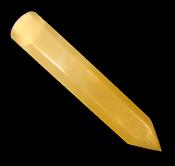 GEMSTONE PENCIL POINT IN MANGANO CALCITE.   SP15028POL