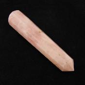 Rose Quartz Faceted & Tapered Polished Point Massage/ Healing Wand.   SP15696POL