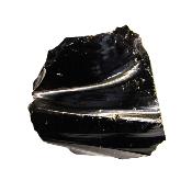 Fractured Black Obsidian Raw Crystal Specimen.   SP16280SLF