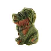 Adorable Carving Of A Lion In Unakite.   SP16287POL