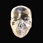 2 Sided Alien Skull Carving In Natural Citrine.   SP16354POL 