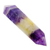 Chevron Amethyst Double Terminated And Faceted Healing Point/ Wand.   SP16548POL