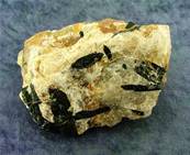 BLACK TOURMALINE IN IRON HYDRATE QUARTZ. SP7470