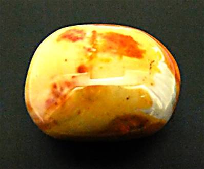 POLYCHROME JASPER POLISHED PEBBLE/ PALMSTONE. SP9539POL