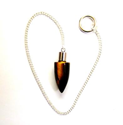 TIGERSEYE BULLET STYLE HEALING POINT PENDULUM.   SPR12663