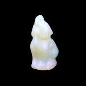 GEMSTONE WOLF CARVING IN OPALITE.   SPR14486POL