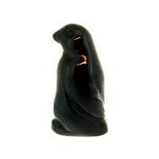 CARVING OF A PENGUIN IN BLACK OBSIDIAN.   SPR15080POL