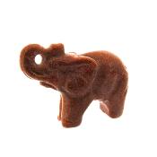 Gemstone Elephant Carving in Copper Goldstone.   SPR15174POL