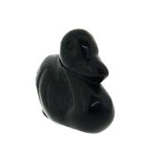 Gemstone Duck Carving in Black Obsidian.   SPR15183POL