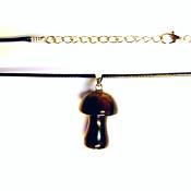 Gemstone Mushroom Pendant in Tigerseye.   SPR15376PEND