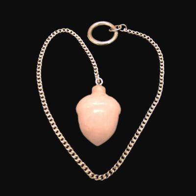 Acorn Dowsing Pendulum in Rose Quartz.   SPR15963POL