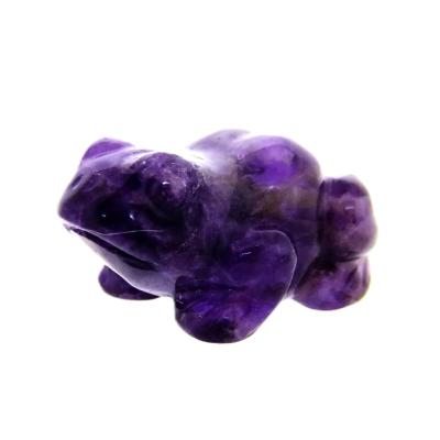 Gemstone Carving Of A Frog In Amethyst.   SPR16797POL