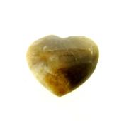 GREY/ PEACH MOONSTONE HEART.   SP13057POL