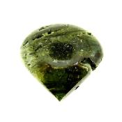 Prehnite With Epidote Gemstone Heart.   SP13779POL