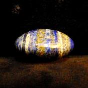 LARGE ROUND PALMSTONE IN LAPIS LAZULI.   SP13910SLF