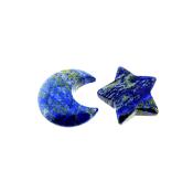 MOON & STAR CARVINGS IN LAPIS LAZULI.   SP13913POL