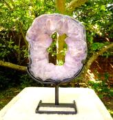 AMETHYST GEODE SLICE/ RING SPECIMEN.   SP14159SLF