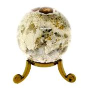 Gemstone Sphere In Garnet With Limestone.   SP16674POL