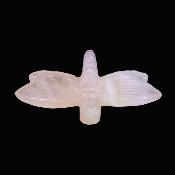 Carving Of A Dragonfly In Rose Quartz.   SP16677POL