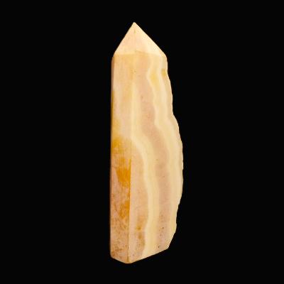 Three Sides Partially Polished Orange Calcite Point/ Tower Specimen.   SP17141POL