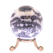 Gemstone Sphere In Zebra Fluorite.   SP17186POL