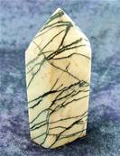 SPIDERS WEB JASPER POLISHED POINT SPECIMEN. SP6664POL