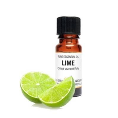 PURE ESSENTIAL OIL - LIME. citrus aurantifolia. 10ml. 1/3 fl oz us. 40g. SPR1080