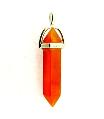 CARNELIAN DOUBLE TERMINATED HEALING POINT PENDANT.   SPR12430PEND