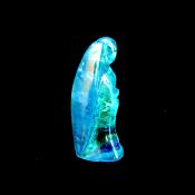 LARGE ANGEL CARVING IN AQUA AURA QUARTZ.   SPR13920POL