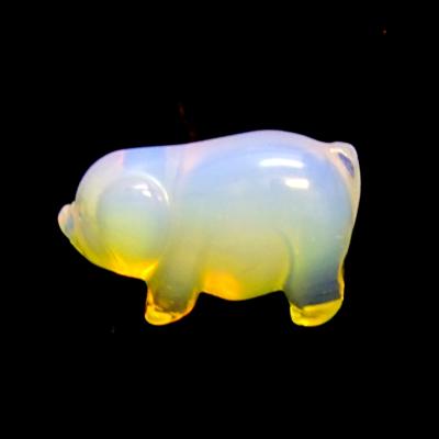 CARVING OF A PIG IN OPALITE.   SPR15066POL