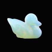 Gemstone Duck Carving in Opalite.   SPR15181POL