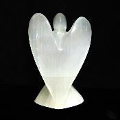 Angel Carving in Selenite (Satin Spar) Medium Size.   SPR15839POL