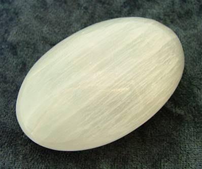 Selenite (Satin Spar) Palmstones.   SPR4921POL