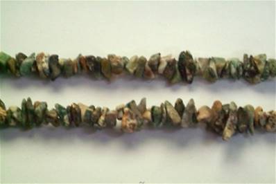 TREE AGATE CHIP NECKLACE. 36". 45g. TRAGCHIP36