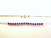 NECKLACE IN 925 SILVER FEATURING ROUND BEADS IN AMETHYST.   759NA