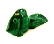 CARVING OF A FISH IN MALACHITE.   SP11976POL