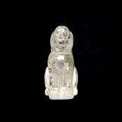 'MOON HARE' CARVING IN QUARTZ.   SP12853POL