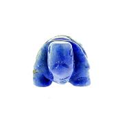 CARVING OF A TORTOISE IN BLUE QUARTZ.   SP13901POL