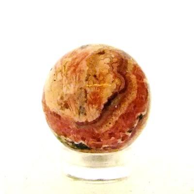 GEMSTONE MINI SPHERE IN RHODOCHROSITE.   SP14828POL