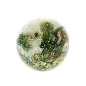MOSS AGATE GEODE SPHERE.   SP14852POL