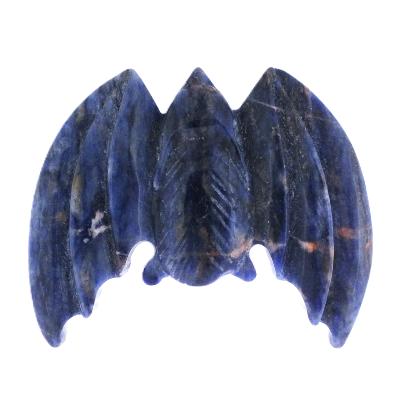 Carving Of A Bat In Blue Sodalite.   SP17145POL