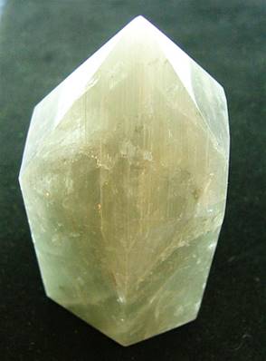 SMOKEY QUARTZ WITH SILVER RUTILE POLISHED POINT SPECIMEN. SP5133POL