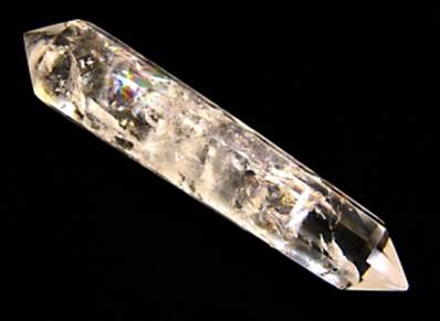 QUARTZ DOUBLE TERMINATED VOGAL CUT HEALING WAND. SP9753POL