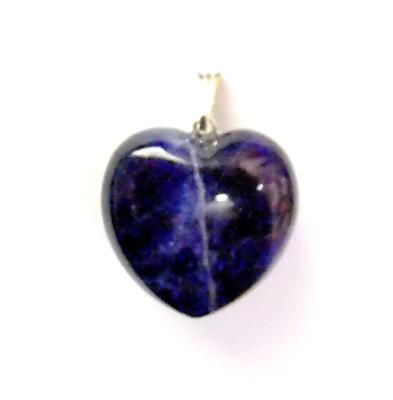 SODALITE MINI PUFF HEART PENDANT.   SPR13152PEND