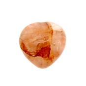 RED HEMATIOD QUARTZ MINI PUFF HEART.   SPR14134POL